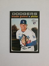 2020 TOPPS HERITAGE HIGH NUMBER SILVER TEAM NAME BRUSDAR GRATEROL RC DODGERS