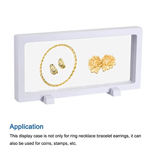 Floating Frame Display Holder Stand 3D Jewelry 9.06 x 3.54 x 0.79 inch White - Picture 6 of 6