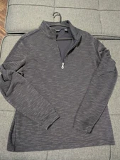 Scott Barber Long Sleeve 1/4 zip Pullover Size M Rayon Polyester Cotton Spandex