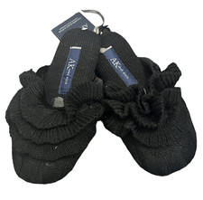 Anne Klein Cashmere Blend Slippers House Slipper Shoes Black Size S 5/6