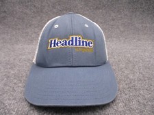 Headliner Fungicide Trucker Hat Cap Blue White Snap Back Farm Ag USA Made