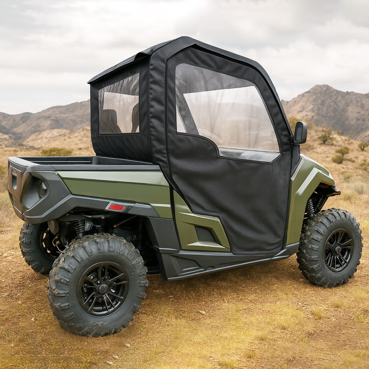 For UTV T-Boss 550 750 560 760 Durable Black+Clear PVC Soft Full