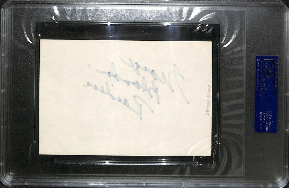 George Blanda Signed 4x6 Index Card PSA/DNA COA Raiders Football HOF Autograph - Image 3 of 4