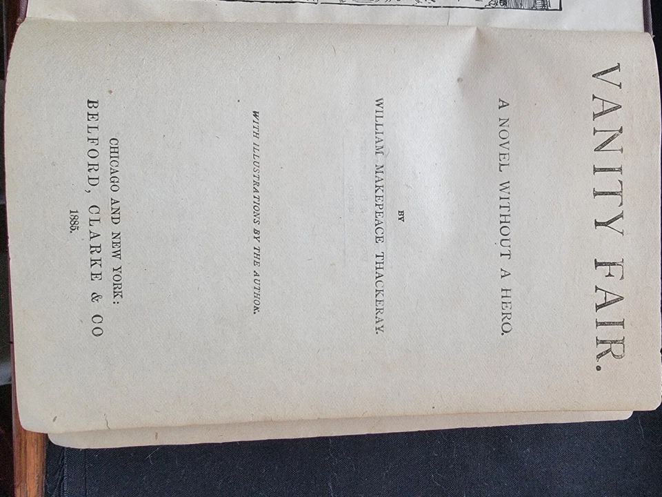 Vintage 1885 "Vanity Fair" With Misspelling Of Thackary On The Spine - Image 4 of 4