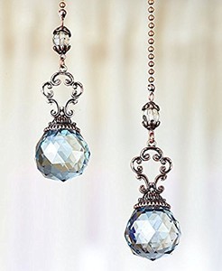 Ceiling Fan Pulls Decorative Vintage Crystal Jeweled Chain Pull