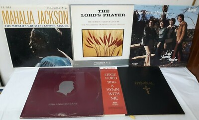 Lot 5 GOSPEL 12'' Vinyl Albums Lot MAHALIA JACKSON, Lords Prayer, Ford, Lads VG