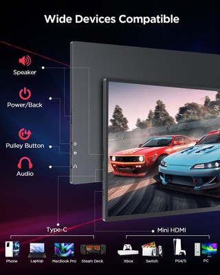 UPERFECT 2K 120Hz Portable Gaming Monitor 16 