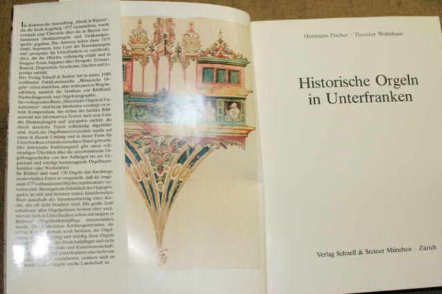 Collectible Book Historical Organs in Lower Franconia 18-19. Jh. Organ building church organ- Collectible Book Historical Organs in Lower Franconia 18-19. Jh. Organ building church organ-