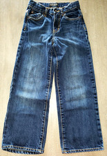boys OLD NAVY blue denim JEANS PANTS size 8 slim SUPER CONDITION adjustable tab