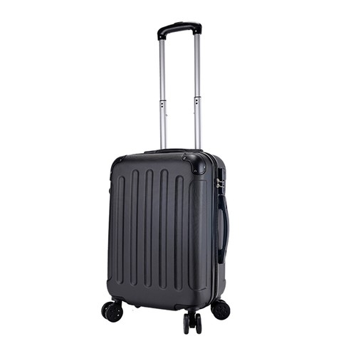 Maleta Pequeña Equipaje de Cabina Trolley 4 Ruedas Negro Viaje Semirigida |  eBay