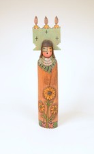 Hopi Flower Maiden Kachina / Katsina Signed "G Honawa"