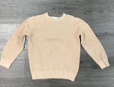Vertbaudet designer boys tan waffle knit pull on sweater size 8 years