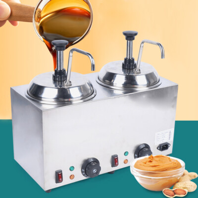 Commercial Hot Fudge Nacho Cheese Dispenser Sauce Caramel Melting Warmer Machine