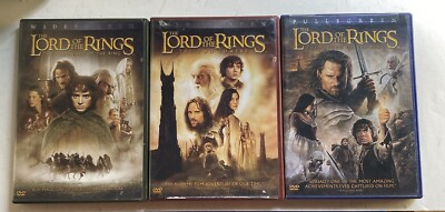 LORD OF THE RINGS TRILOGY 6 Disc DVD LOTR Fellowship Two Towers