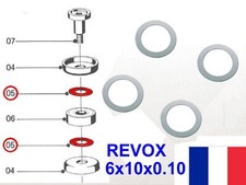 4x Rondelles Réglage Roulement Guide-Bande 10x0,1mm pour Revox A77 B77 PR99 inox
