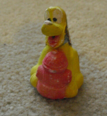 Early Chalkware Walt Disney Prod ITC Pluto Dog Figurine 2 1/2'' Tall