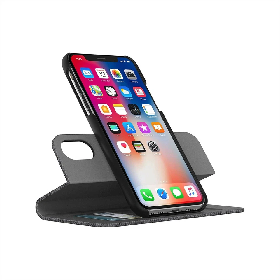 INCIPIO ESQUIRE WALLET FOLIO CASE FOR IPHONE XS X CARD ID SLOT NEW IPH-1650-GRY - Image 4 of 4