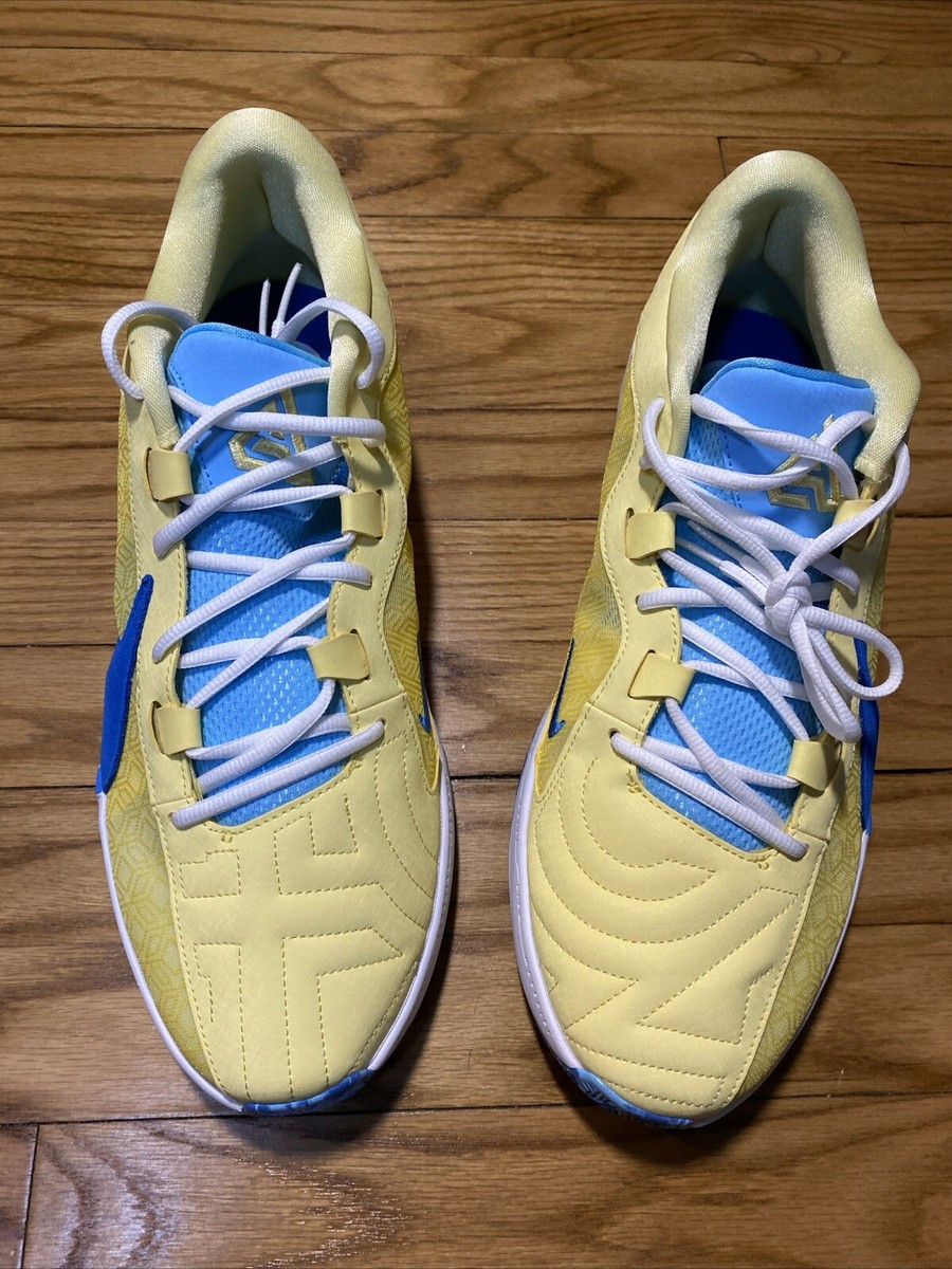 Nike Zoom Freak 5イエロー/ブルー 25.5 箱無し NBA Nike Zoom Freak 5 Basketball Shoe - Mens