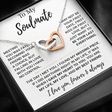 To My Soulmate Necklace, Birthday Gifts For Her, Christmas Gift For Soulmate