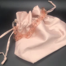 Edie Parker Bobbi Brown Bucket Wristlet Bag, Satin Pink, Great for Gifts