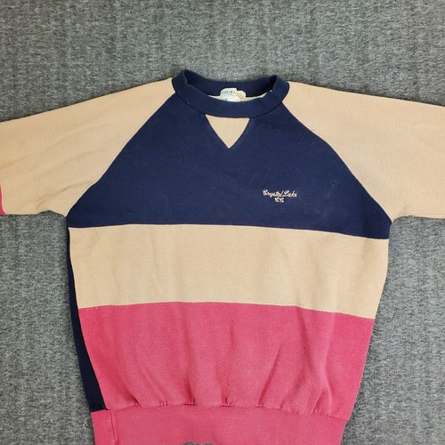 VTG IZOD Club Sweatshirt Men XL Multicolor 100% Cotton Crew Neck Long Sleeve