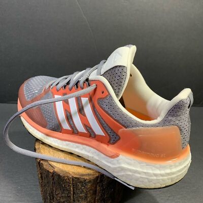 Adidas Womens Boost Supernova ST Grey Orange White Sneakers Shoe Size 7
