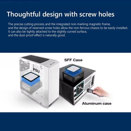 with Hole Dustproof Mesh Cover Computer Chassis Net Guard - Afbeelding 9 van 18