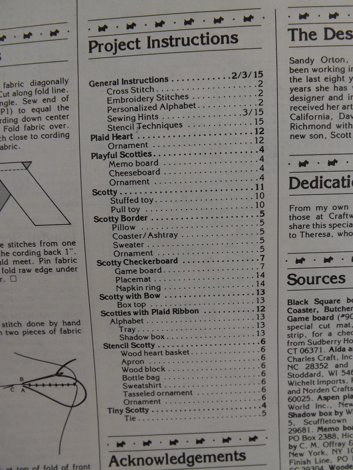 Bonnie Wee Scotties Cross Stitch & Craft Pattern Booklet 1985 Many Projects - Image 4 of 4