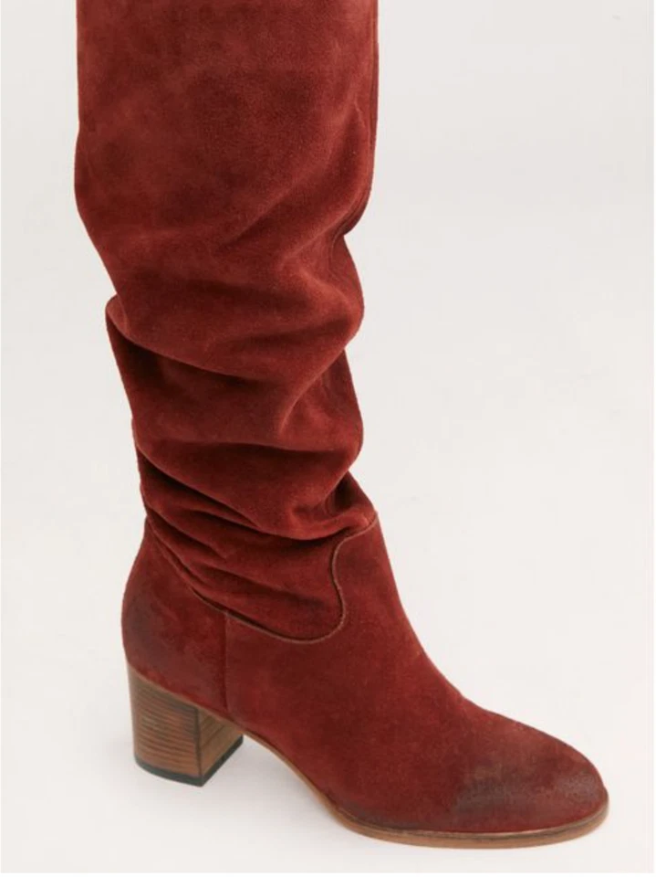 Nuevas botas holgadas Free People Cleo talla 7 precio de venta sugerido por el fabricante: $228 gamuza Foto 2 de 3