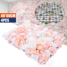4Pcs Artificial Rose Flower Wall Panels 40 60 7cm Wedding Backdrop