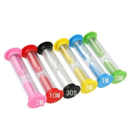 6PCS 30s 1/2/3/5/10min Hourglass Sandglass Sand Clock Kids Toys Kitchen Timer - Picture 4 of 7