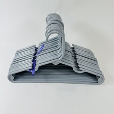 20 Pack 12  Wide Kids Plastic Hangers Gray- Baby Hangers for Closet