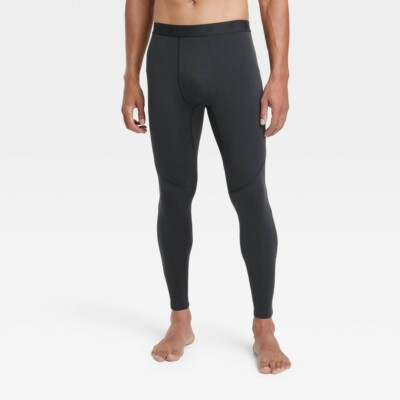 Men's Winter/Cold Weather Tights - All in Motion Black Quick Dry Wicking Low Pil