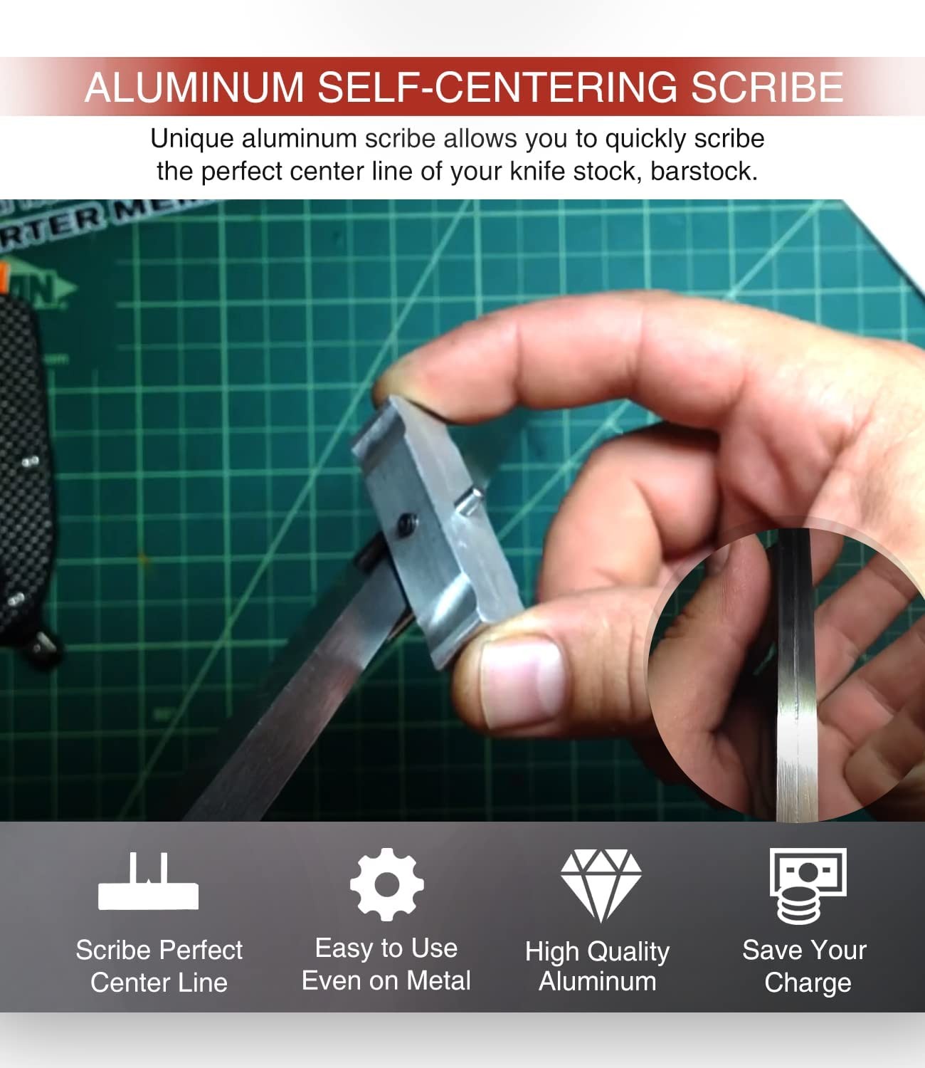 Knife Making Wood Metal Scribe Tool Precision Height Gauge Scriber Center Finder