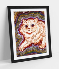 KALEIDOSCOPE CAT, LOUIS WAIN - FRAMED WALL ARTWORK PICTURE POSTER PRINT