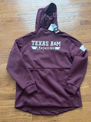 Adidas Texas A&M Aggies Pullover Hoodie Center Logo Maroon Men s Size L NWT