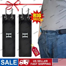 Tactical Metal Hook Elastic Belt Unisex Buckle-Less Invisible Waist Belt Closure