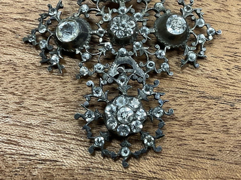 Magnifique Ancienne Croix Régional En Argent - Photo 4/4