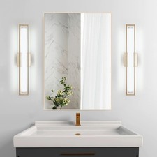2 X Black not gold as shown Bathroom Vanity Light, 12W LED Mirror Light, 6000K
