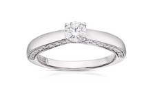 Diamond Solitaire Ring. The Forever Diamond 9ct White Gold 0.75ct Total