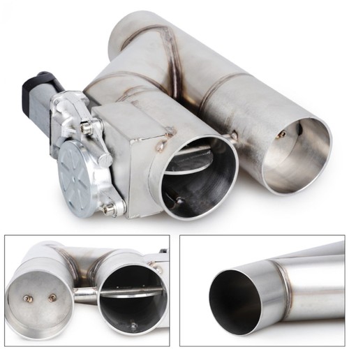 2.5'' 63mm Electric Exhaust Downpipe Y-Pipe Dual Valve W/ Remote Control - Afbeelding 2 van 7