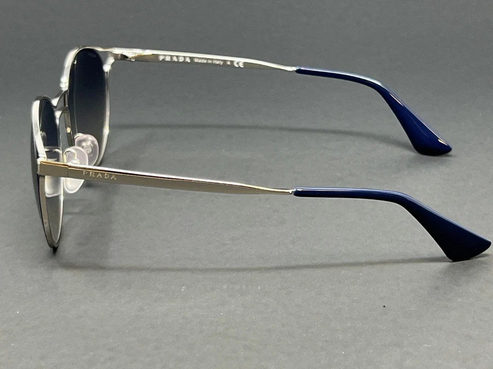 Круглые металлические солнцезащитные очки унисекс Prada PR62S-TFM5R0 темно-синие на серебре 53 мм Италия - Изображение 3 из 4