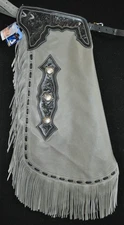 Custom Made Distressed Leather Chinks/New Chaps/Made In USA