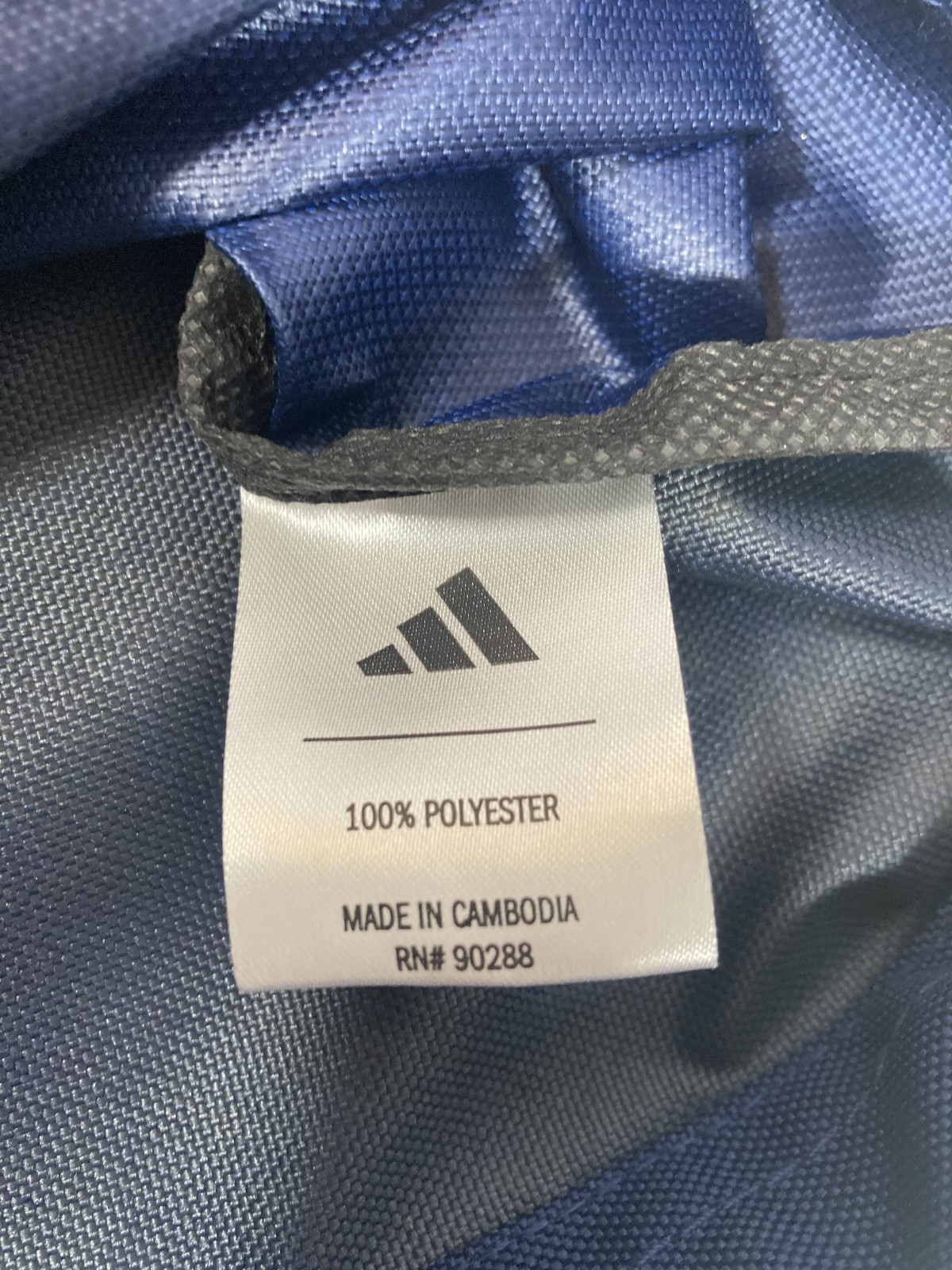 Adidas Blue Drawstring Backpack Sackpack with Fro… - image 9
