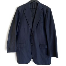 CANALI KEI COLLECTION Men s Cotton Wool Pinstripe Blazer Size 46 US Navy