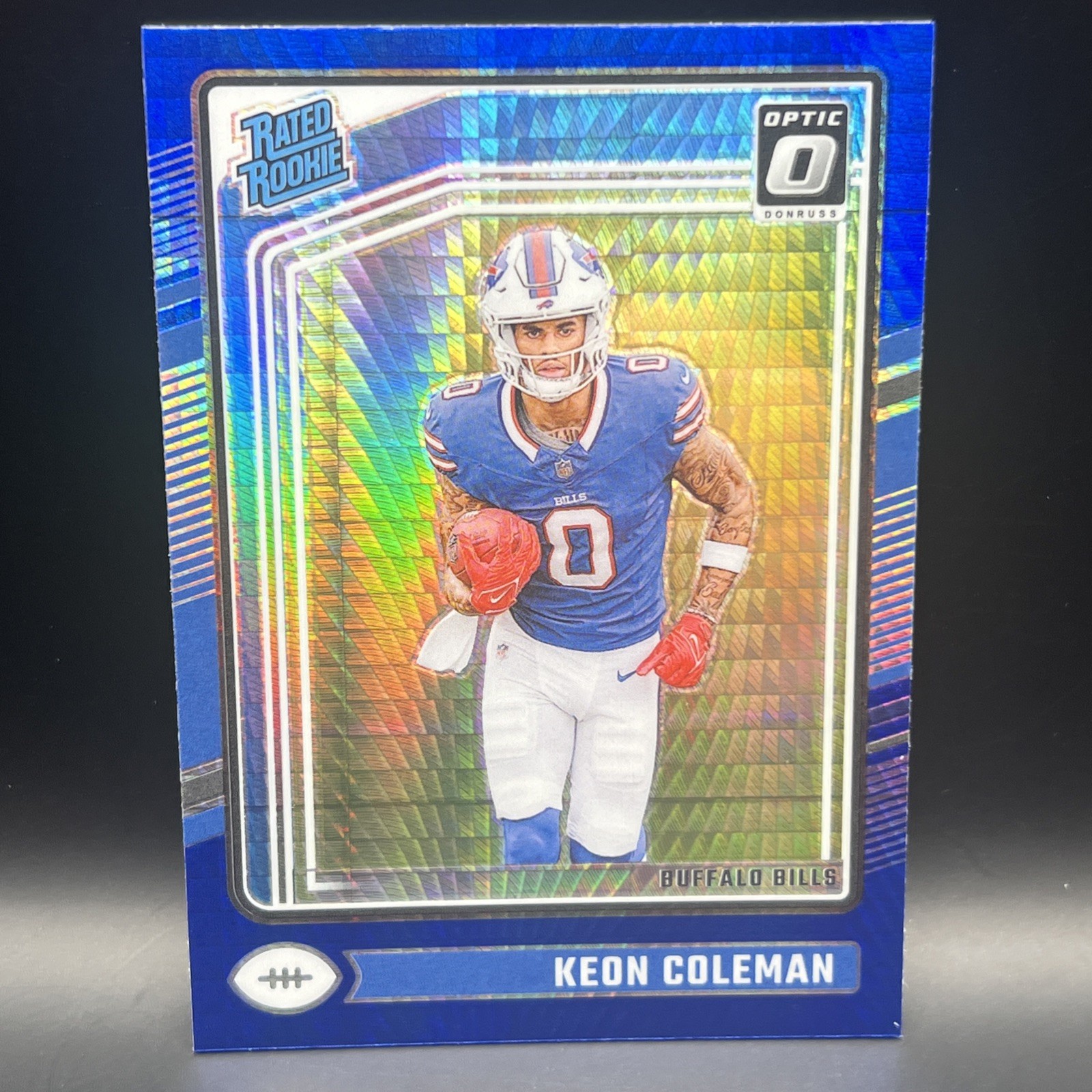 2024 Panini Donruss Optic - Keon Coleman Blue Hyper Rated Rookie RC #263