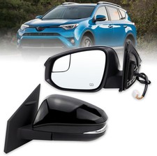 Left Driver side Door Mirror Compatible With 2016 2017 2018 Toyota RAV4 With Pow
