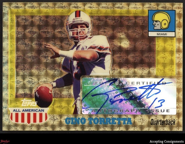2005 Topps All-American Superfractor Autograph Gino Torretta 1/1 AUTO