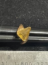 14K SOLID YELLOW GOLD LIGHT YELLOW Stone RING Size 6