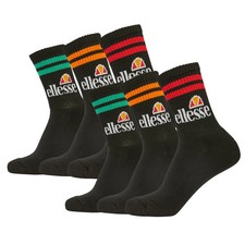 Ellesse Unisex Sports Socks Pullo, 6 Pair - Tennis Socks, Crew Socks, Logo Sc